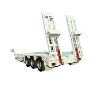 3axles Excavator Transport Gooseneck Low Loader Lowbed Semi Trailer with 28 Tire