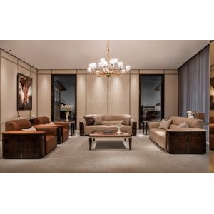 Luxury Modern Design 7 Seater Nubuck Leather Sofa Set W006SF1A