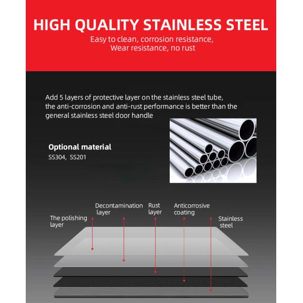 Durable Stainless Steel Sliding Glass Door Handle for Shower Door ISO9001 Certified