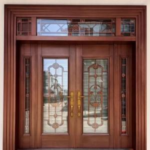 China Customized Bronze Glass Door Decorative Front Door Glass Inserts on sale