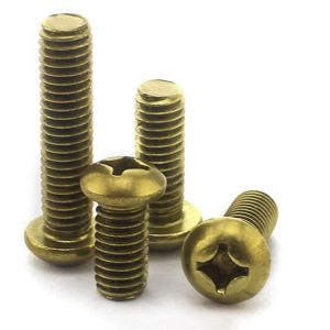 Size M2-M6 Brass Pan Head Machine Screws 4-40mm Electrical Screws ANSI