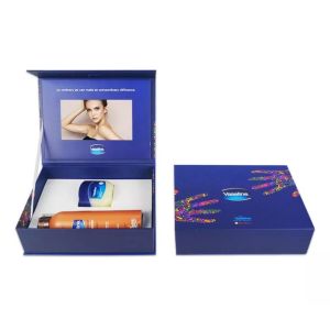 OEM design LCD display video box custom print LCD video gift box with auto play