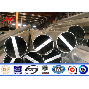 11.9M 8kn Three Sections Metal Utility Pole Galvanized Multifunction Ladder Top