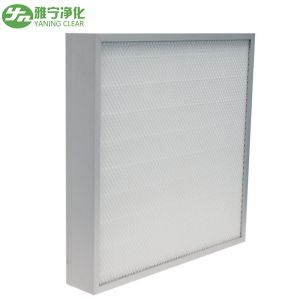 Mini Pleat HEPA Air Filter Replace H13 HEPA Filter With Galvanized Frame