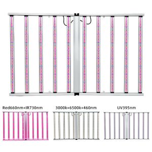 Dimmable UV Grow Lamp 10 Bar 1100W Full Spectrum LED Grow Lights For Seed