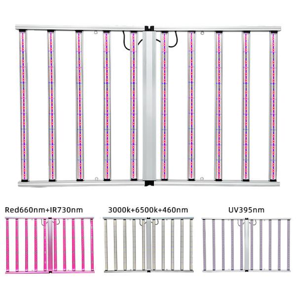 Dimmable UV Grow Lamp 10 Bar 1100W Full Spectrum LED Grow Lights For Seed