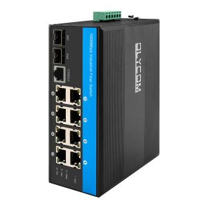 10 Port L2 Managed Fiber Switch Gigabit Rugged Ethernet VLAN RRPS Manageable CE