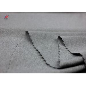Melange Single Jersey 90 Polyester 10 Spandex Fabric , Grey Swimsuit Fabric