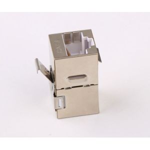 STP CAT6 RJ45 Keystone Jack In - Line Coupler Metal Material With Gold Plating