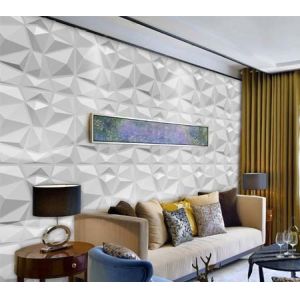 3D Relief Height 22mm High Gloss Peel and Stick PVC Wall Art Panel for Sofa