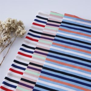 China Skin-Friendly And Healthy Good Texture And Smooth Striped Knit Fabric For T-Shirt on sale