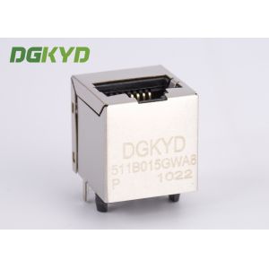 Customized single port vertical RJ45 Modular Jack PCB Mount PoE ethernet