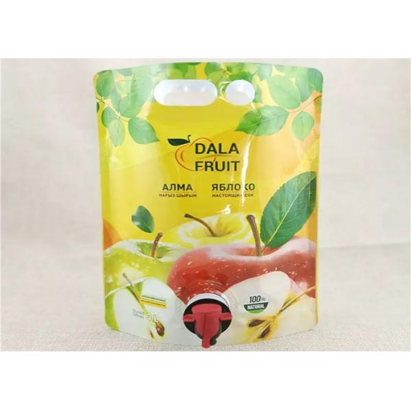 1.5L Juice Red Wine Liquid Stand Up Spout Pouch BIB Suction Nozzle Handheld With Spigot