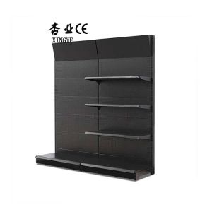 Cheap Factory Custom gondola shelving black supermarket shelf conveni store shelf for sale