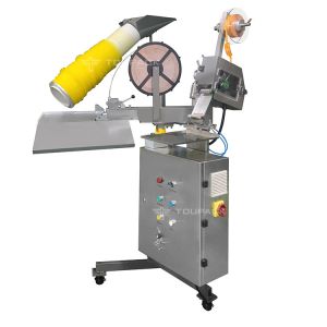 Manual Garlic Mesh Bag Packing Machine With Staples Semi Auto Ginger Mesh Bag