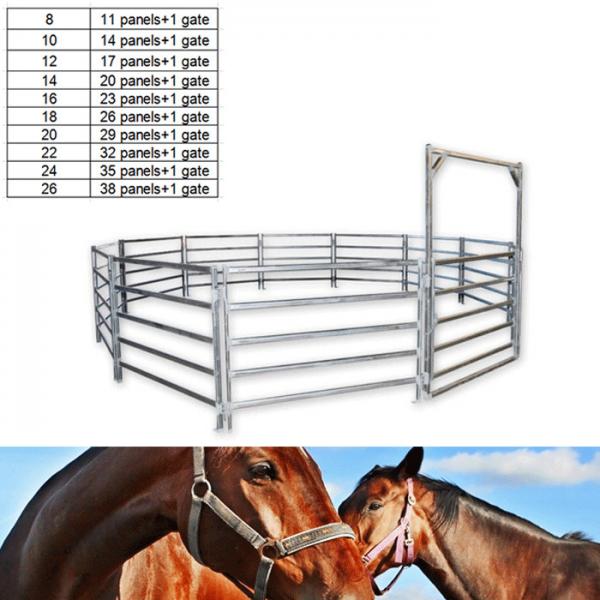 Quality 13 Portable Horse Stall Panels HEAVY Duty Outdoor Animal Enclosure with Gate wholesale