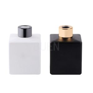 Anozied Gold Cap Glass Aroma Diffuser Bottle Square Screw neck