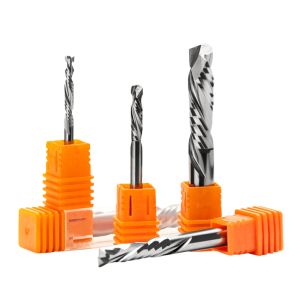 Carbide Cnc 1/8 1/4 3/8 Compression Spiral Router Bit for Wood 8mm Cut