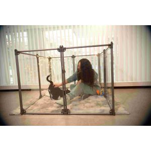 Rectangular Design Portable Pet Fences Clear Dog And Cat Playpens