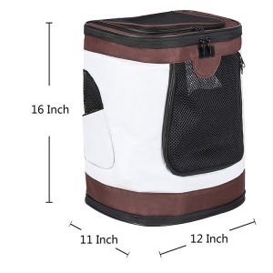 Collapsible Pet Carrier Bag , Zipper Closure Puppy Carrier Backpack