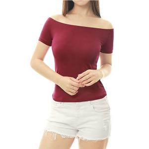 China Off The Shoulder Cute Clothing T Shirt For Women on sale