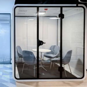 Modular Indoor Office Pod 4 Seat Prefab Home Office Pod Customized