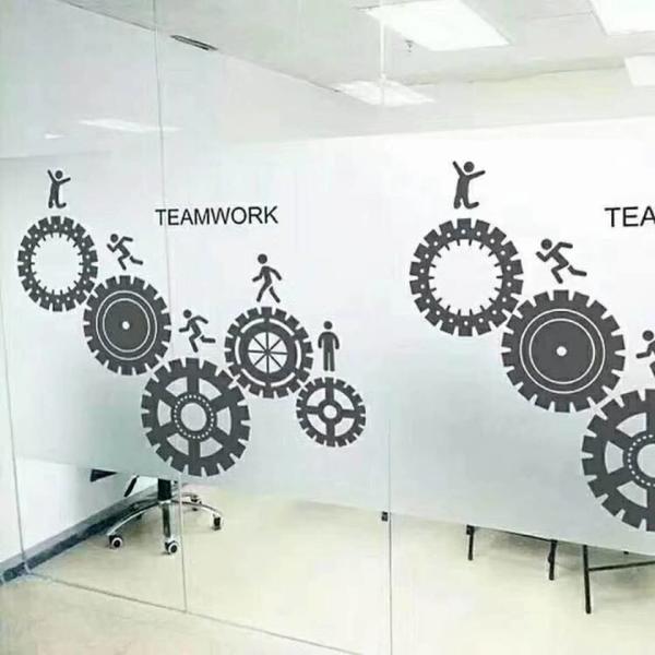 UV Resistant Self Adhesive Frosted glitter window Sticker PVC Film 100mic Thickness 30% Transmittance