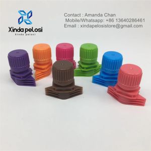 Strong Sealing Plastic Detergent Spout Cap For Big Volume Packaging Pouch