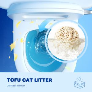 China 6L Tofu Based Cat Litter 3 Second Water Absorption Directly Flush Toilet on sale