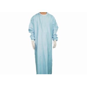 China Blue Color Disposable Protective Gowns Anti - Fluid For Hospital / Operation Room on sale