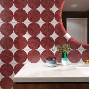 Red 20x20cm Ceramic Rustic Tile for Indoor Wall and Floor