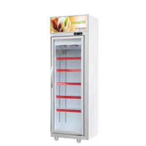 Promotion 360 Liter Single Glass Door Upright Refrigerator For Drinking