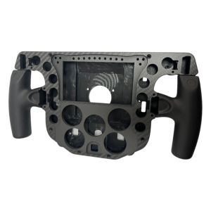 Black Custom Carbon Fiber Car Parts , Sim Steering Wheel Racing Simulator