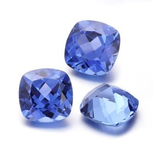 China Lab Grown Royal Blue Sapphire Cushion Cut Oval Pear Shape For Making Jewelry on sale