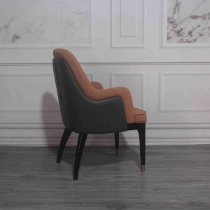 Thick Soft Velvet Fabric Dining Chair SUS201 With Elastic Sponge