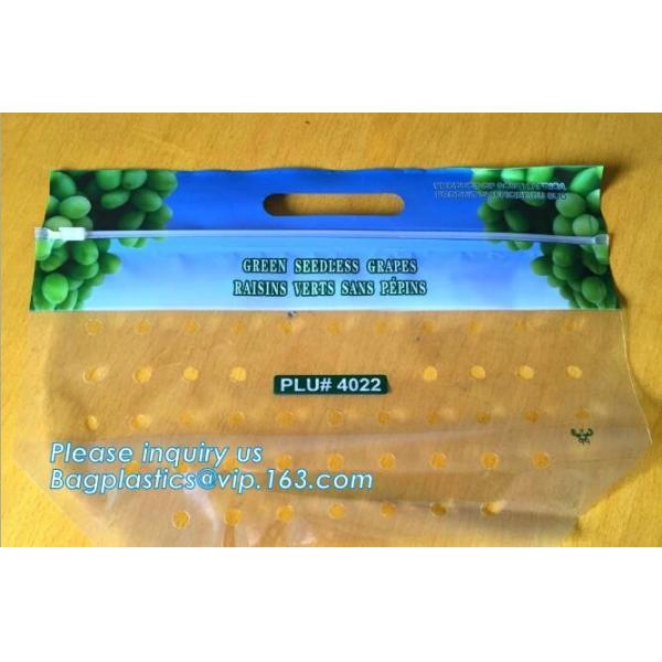 waterproof slider zipper plastic bags zip food packing bag, fresh fruit packaging bag with zipper, slider zip lock grape