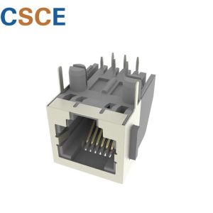 High Wearing Telephone Cable Connector RJ11 Half Shielded Single Port With Panel