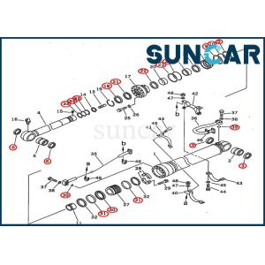 China Arm Oil Seal Kit 707-99-67110 Cylinder Repair Kit 7079967110 Fits Komatsu PC300-5 PC310-5 Heavy Equipment on sale