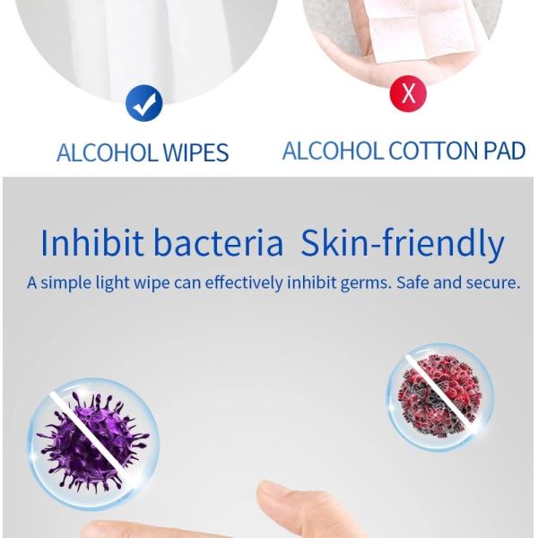 18x20cm 20x20cm 75% Alcohol Disposable Wet Wipes For Personal Care Use
