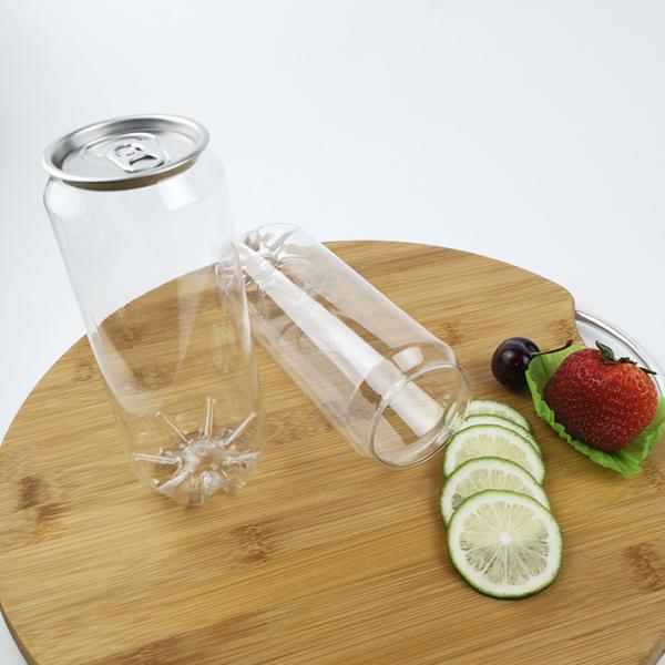 Quality Transparent Plastic PET Containers For Storing Tea Milk Beverages 500ml wholesale