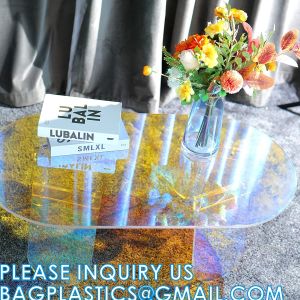 Acrylic Nightstand, End Table, Side Table With Wheels Casters, clear furniture