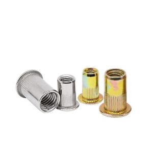 Metric Flat Head Rivet Nut M3 M4 M5 M6 M8 M10 Knurled Stainless Steel for