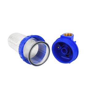 10'' Atlas style triple water filter housing with 1'' brass inlet/outlet port