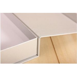 Creative Magnetic Lid Closed Clamshell Book Box Grey Cardboard For Men'S