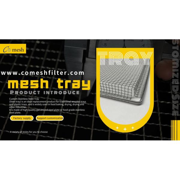 5mm 6mm Outer Diameter Ss Wire Mesh Tray Baking Drying Bbq