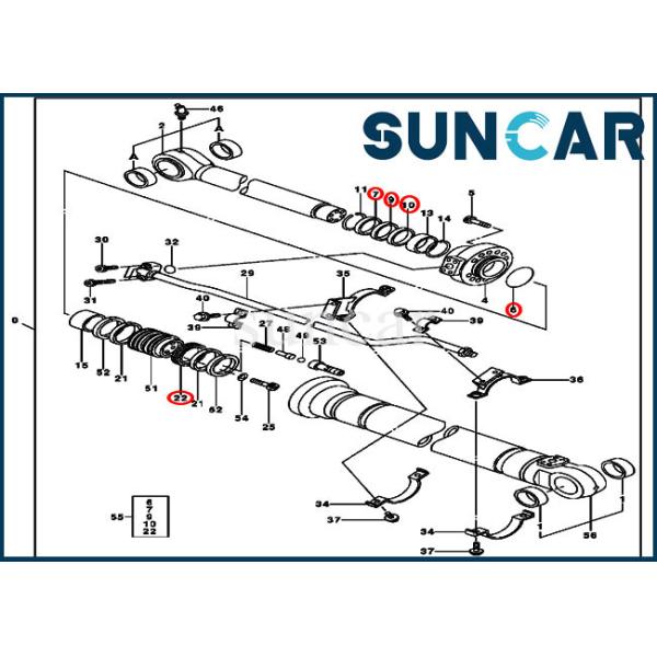 Quality 230CLC JOHN DEERE 9207059 Arm Cylinder Service Kit Mechanical Seal Replacement Kits wholesale