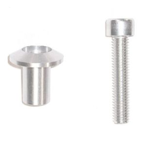 Silver anodized aluminum cnc turned bolt part, Bolt and Nut Manufacturing