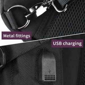 Factory wholesale student fashion USB charging custom messenger bag waterproof