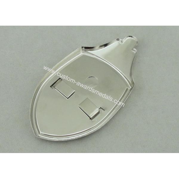 Brass Souvenir Badges Imitation Hard Enamel Silver Plating For Holiday