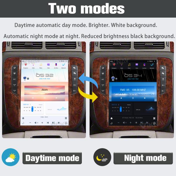 Viknav Car Radio For GMC-Yukon/Chevy Suburban Tahoe Auto AC (2007-2013)12.1 Inch Android 13 IPS Touch Screen Navigation